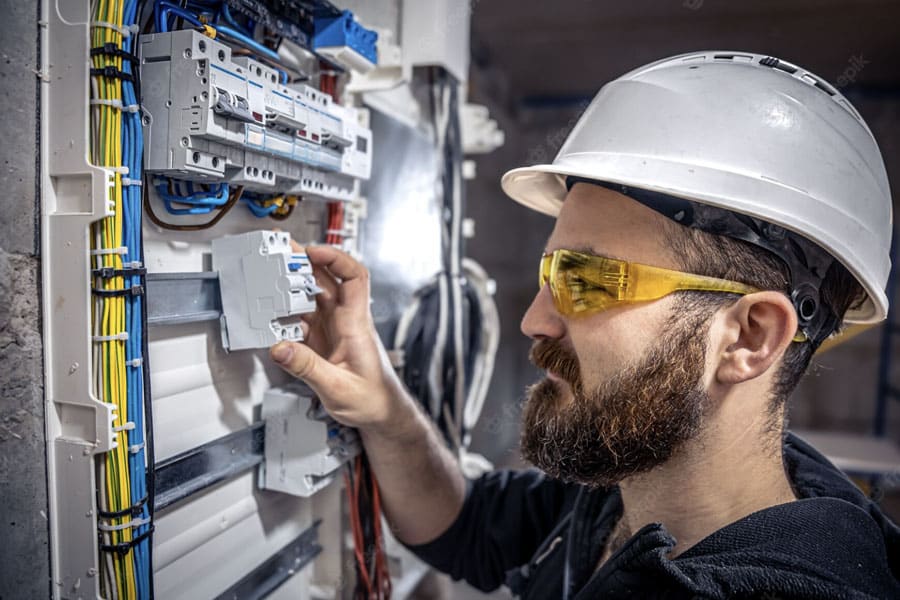 REF electrician providing electrical services